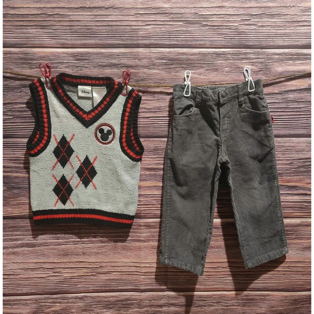 Toddler Mickey Mouse Vest And Pants Set Size 18 Months